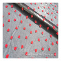 Factory price Heart-shaped pattern sanded flocked fabric